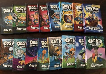 Dog Man & Cat Kid Lot Of 16 Books