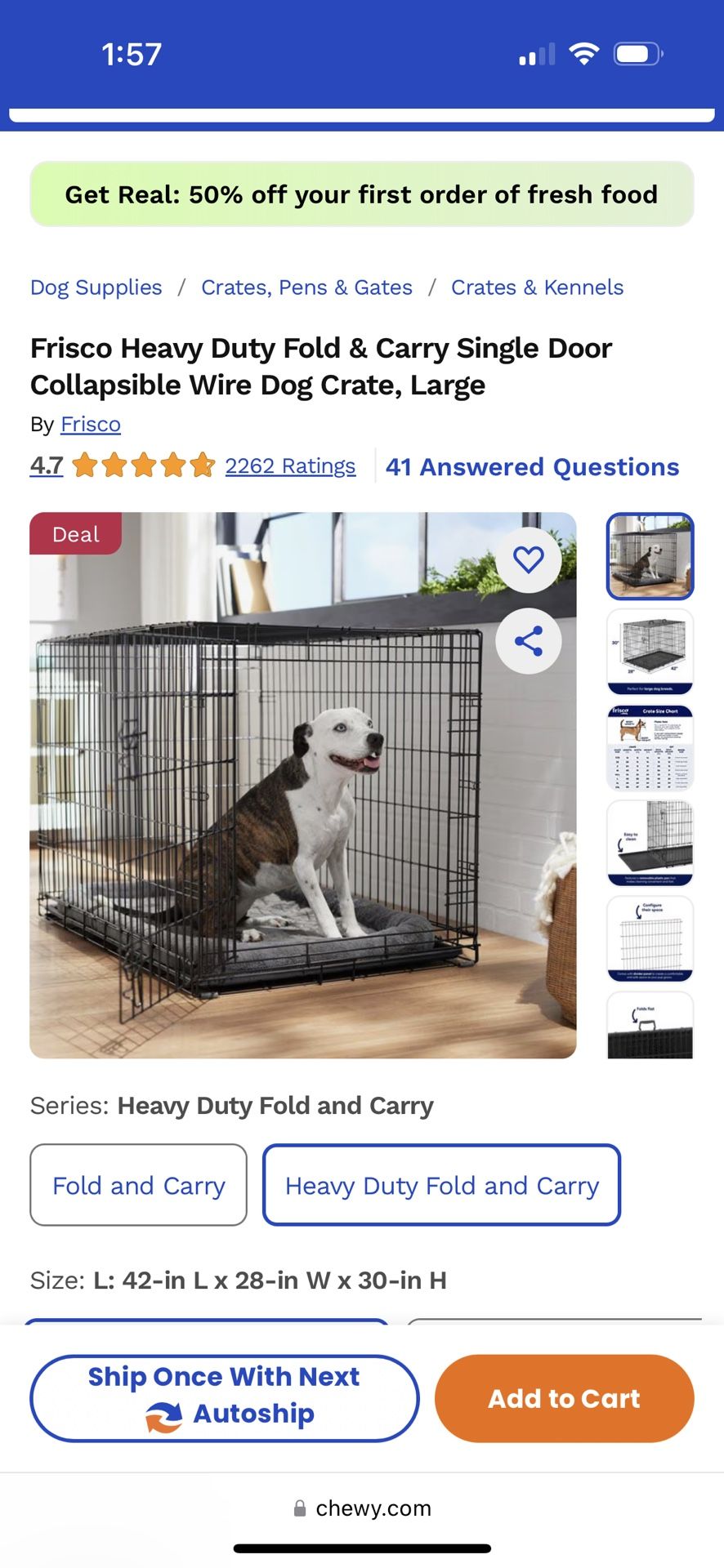 Brand New: Heavy Duty Wire Dog Crate