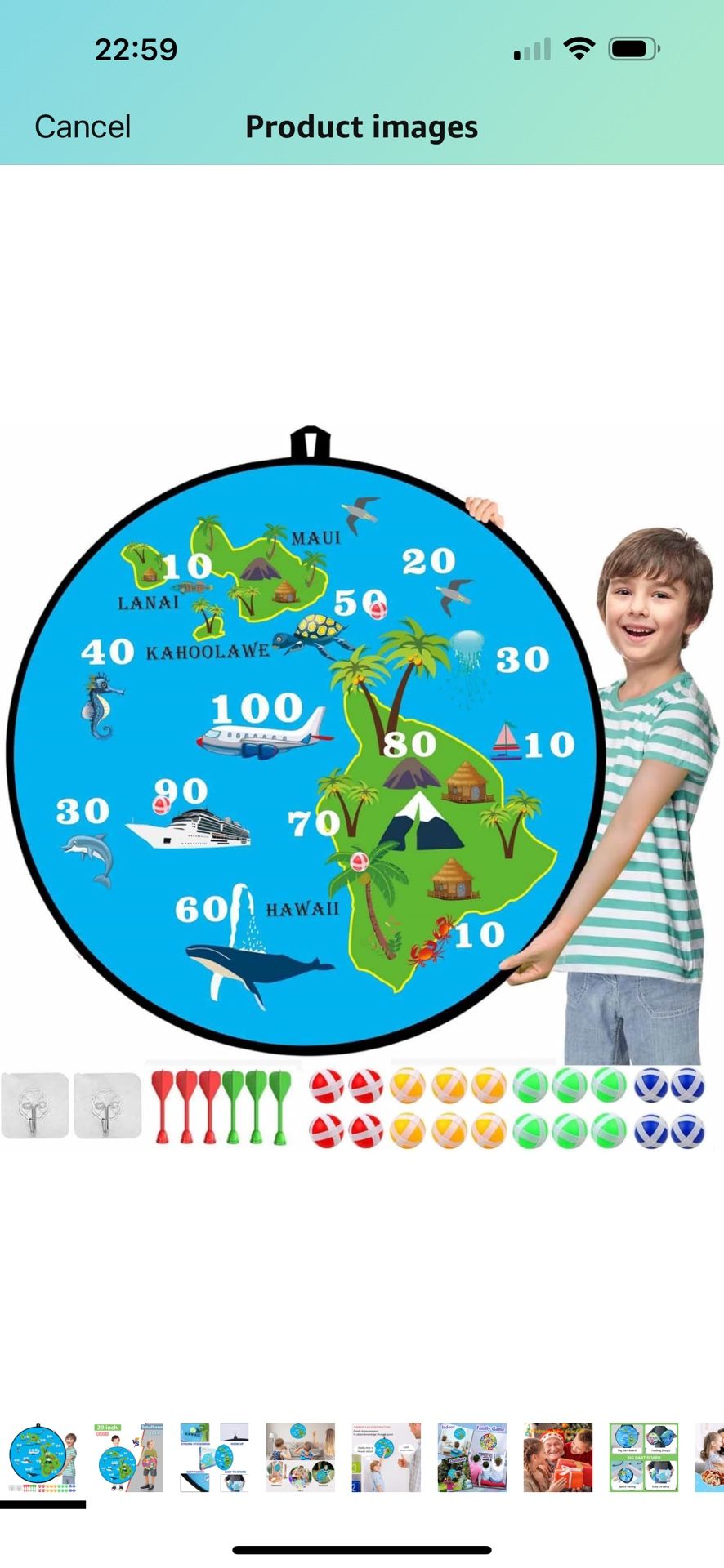 Brand New 29inch Large Dartboards Sticky Games - 29" Kids Dart Board with 20 Sticky Balls & 6 Darts Indoor Outdoor Fun Party Game Toy