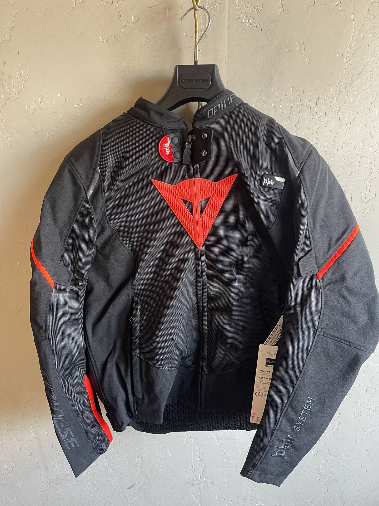 Dainese Smart LS Sport Jacket Black/Red Brand New! w/ tags SIZE 50/52