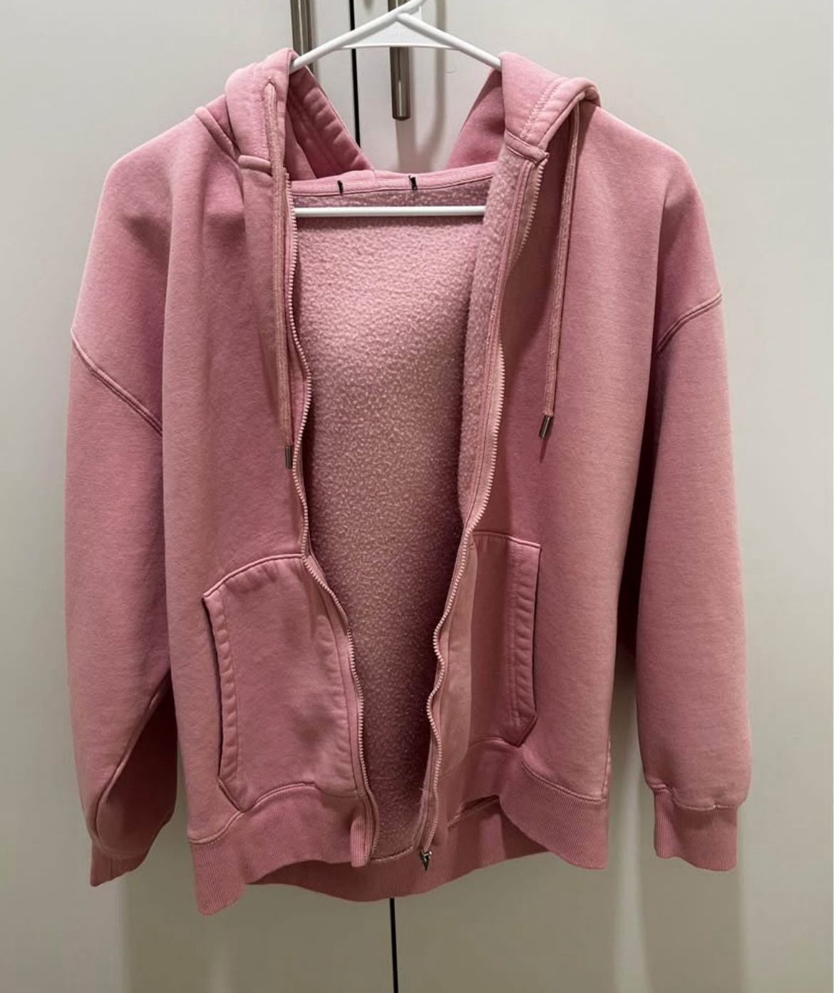 Pink Forever 21 Zip Up Hoodie