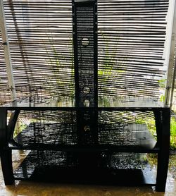 Glass entertainment center
