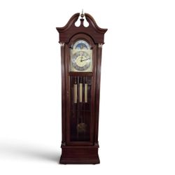 Vintage Ridgeway Grandfather Clock with Moon Phase Dial