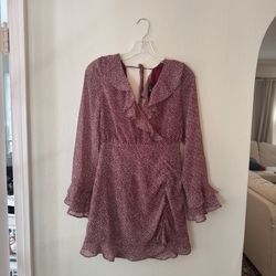Women’s Small Long Sleeve Boho Mini Dress 