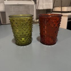 2 SIMPATICO HOBNAIL GLASSES