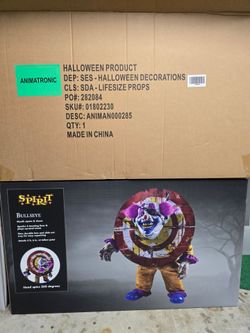 Spirit Halloween Bullseye Animatronic Clown Prop