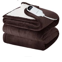 New Bedsure Electric Blanket Twin - Soft Flannel Heated Blanket, Fast Heating with 10 Time Settings & 6 Heat Settings, Warm Gift for Grandma (62x84 in