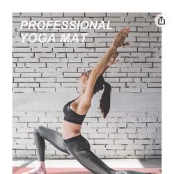 Yoga Mat with Strap, 1/3 Inch Extra Thick Yoga Mat Double-Sided Non Slip, Professional TPE Yoga Mats for Women Men, Workout Mat for Yoga, Pilates and 