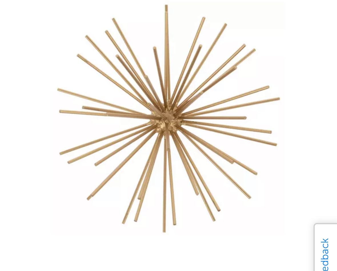 Gold Burst Metal Wall Decor - Large