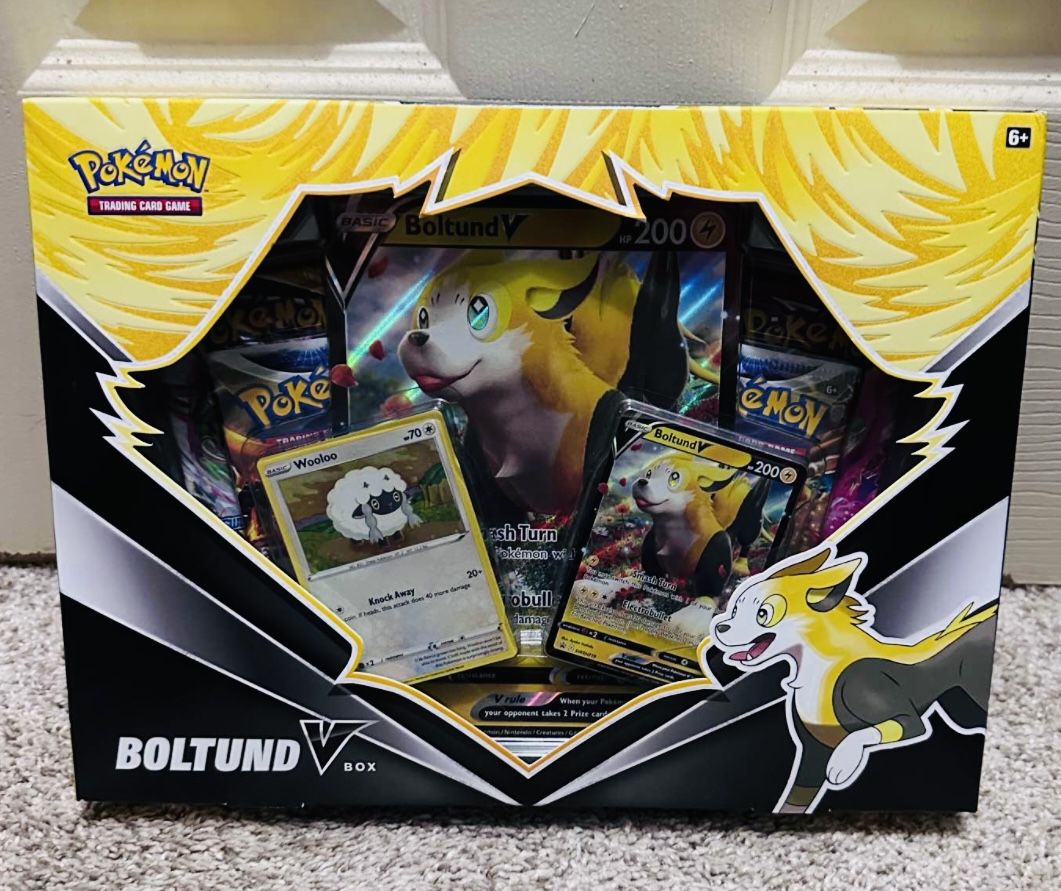 Pokemon- Boltund V Box (Evolving Skies, Fusion Strike, Brilliant Stars)
