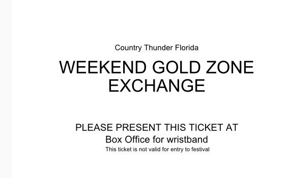 Country Thunder Gold Circle Tickets