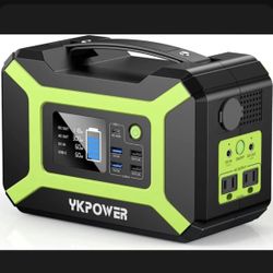 Portable Power Station 300W (Peak 600W) 296Wh Backup Lithium Battery Generator w/110V AC Output, 60W USB-C PD Output, LED Light, Camping RV CPAP