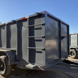 New 8x4x12 Scissor Lift Hydraulic Utility Dump Trailer 💎