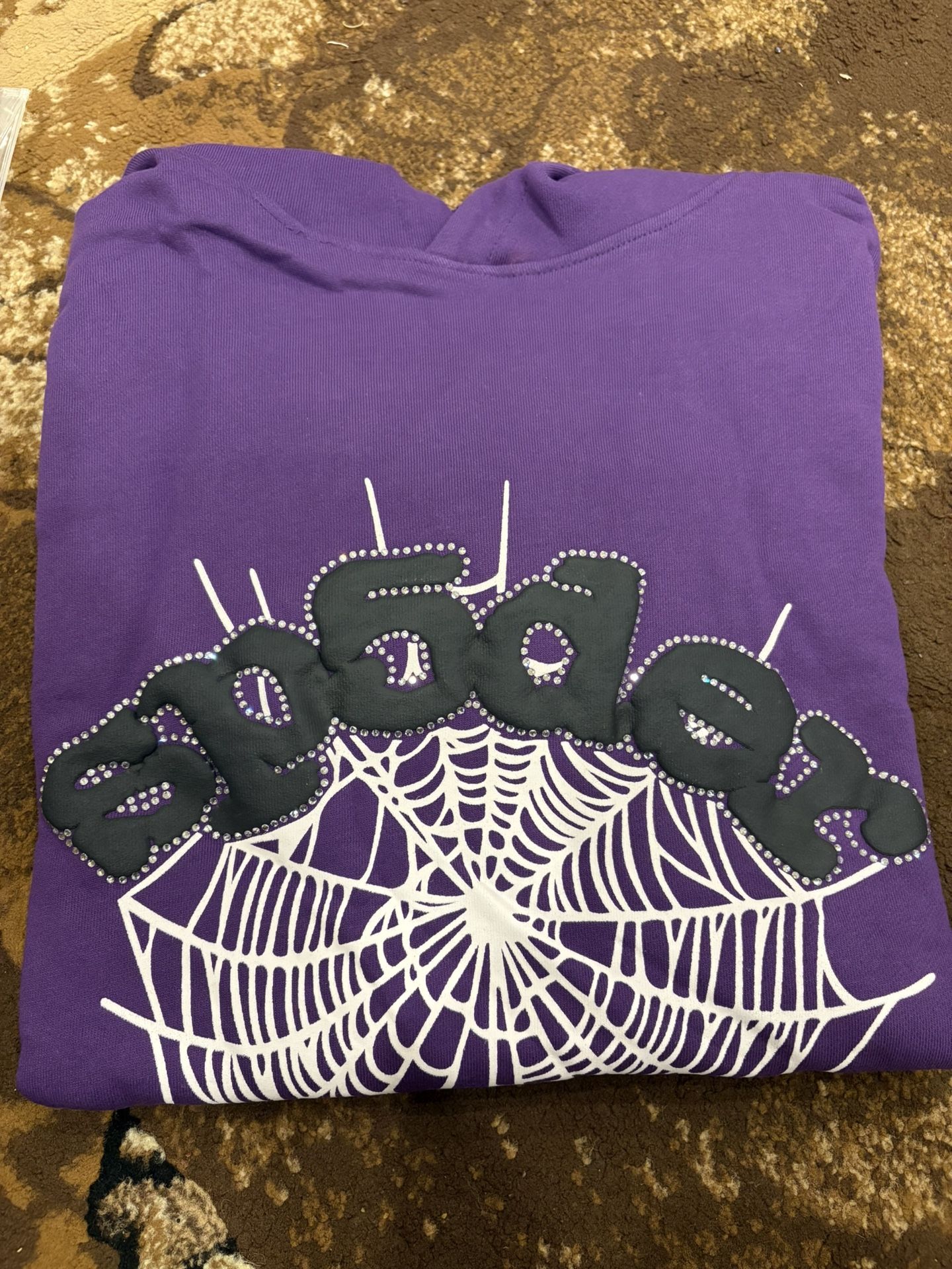Spider Hoodie Purple Size Medium