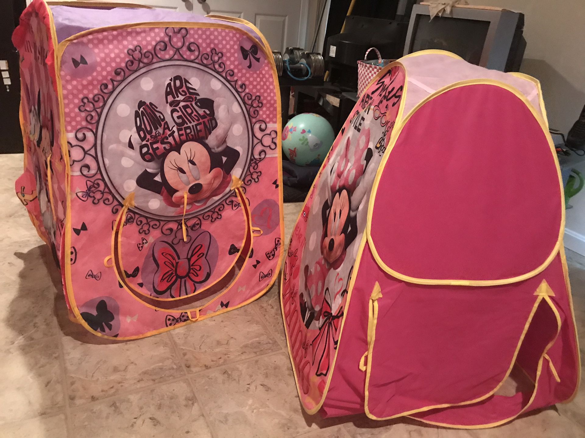 Minnie pop up tent