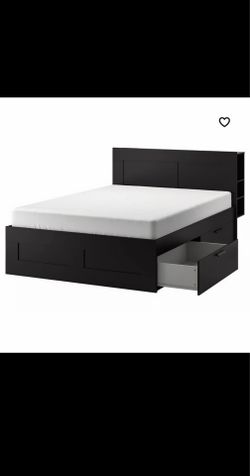 IKEA Brimnes Bed Frame with Storage and Headboard (READ DESCRIPTION PLS)