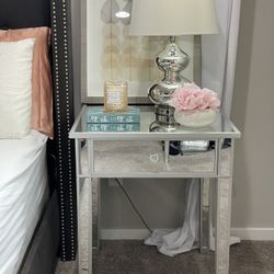 Pair Of Mirrored Nightstands