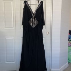 Black Gown With Beading 