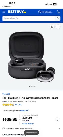 JBL - Live Free 2 True Wireless Headphones - Black