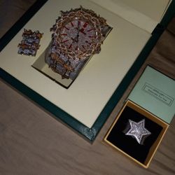 Moissanite Watch And Star Ring 