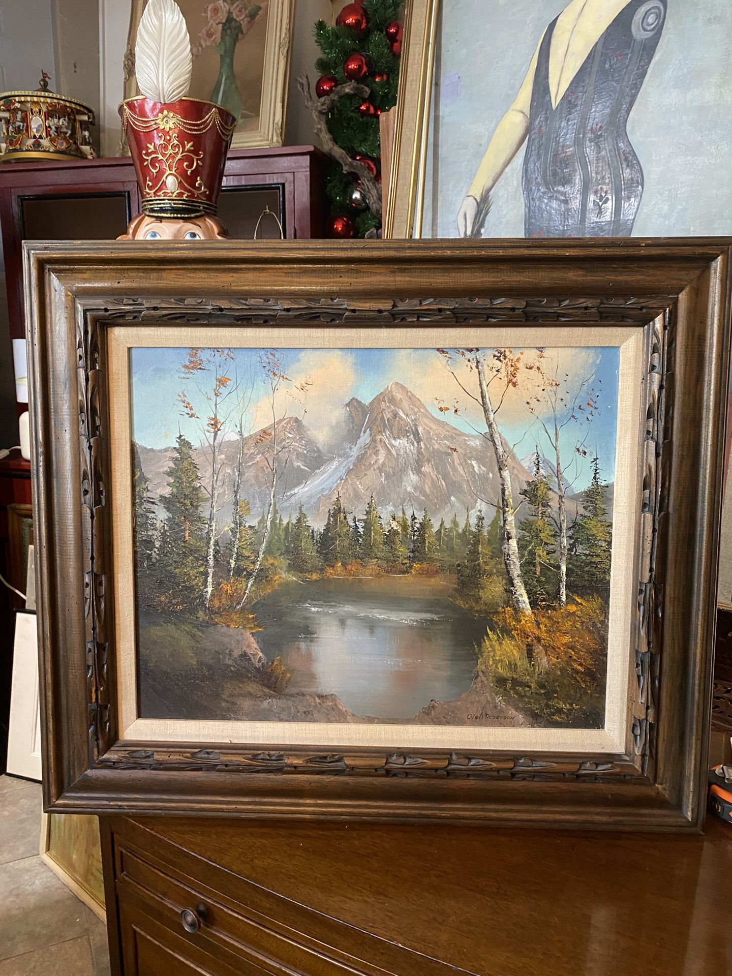 Vintage Signed, Beautiful Scenery Oil On Canvas