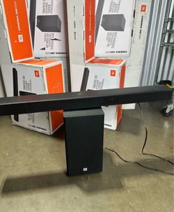 JBL Cinema 3.1.2 Dolby Atmos Model SB595 Channel Soundbar and Wireless Subwoofer