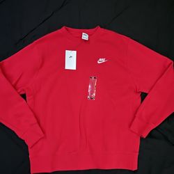 Red Nike Men Sweatshirt 