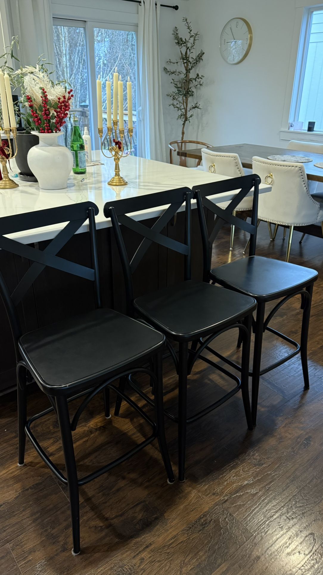 Black Metal Barstools 