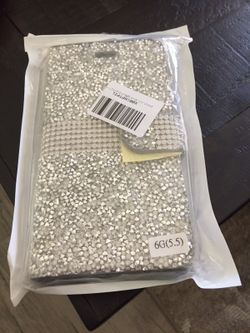 IPHONE 6P phone case!!! Brand new!!! Silver Bling....