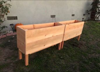 Beautiful privacy wall Frame Planter Box Garden Bed Outdoor Design cedar redwood AC pool equipment cover