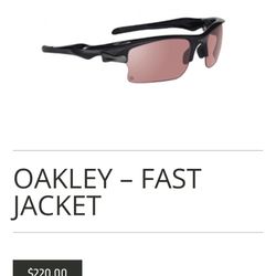 Oakley - Fast Jacket Sun Glasses . 
