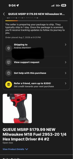 Milwaukee M18 Fuel 1/4” Hex Impact Driver