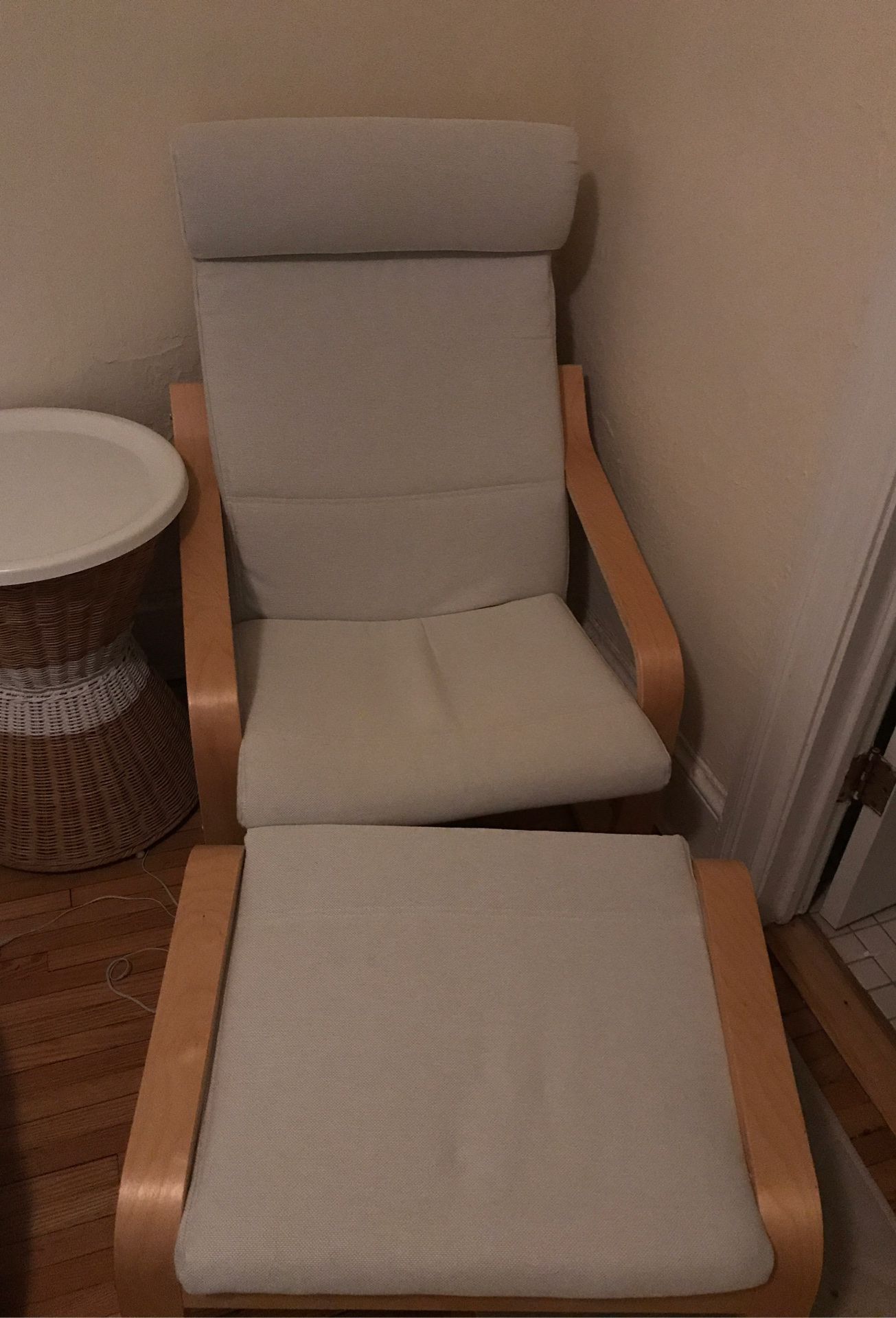 IKEA Peong Chair & Ottoman Combo