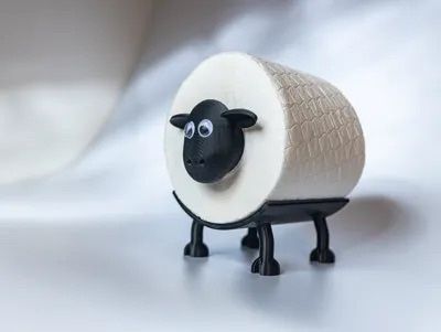 3D Printed Sheep Toilet Paper Holder | Fun Bathroom Décor