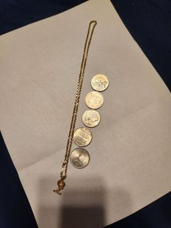 10k solid gold necklace & charm