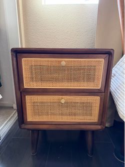 Two Mid Century Modern / Boho Night Stands