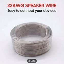 Crystal-Clear Audio with JYFT's 22AWG Transparent Speaker Wire, 50/100 