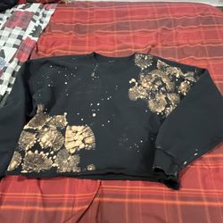 Black Croped Long Sleeve Shirt