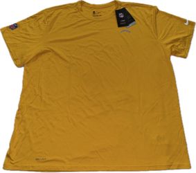 Nike On Field Los Angeles Chargers Yellow Dri Fit T Shirt Mens 3XL New $30 MSRP