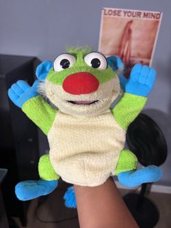 Vintage Treelo Plush Lemur Bear In The Big Blue House Bean Bag Jim Henson MattelVintage
