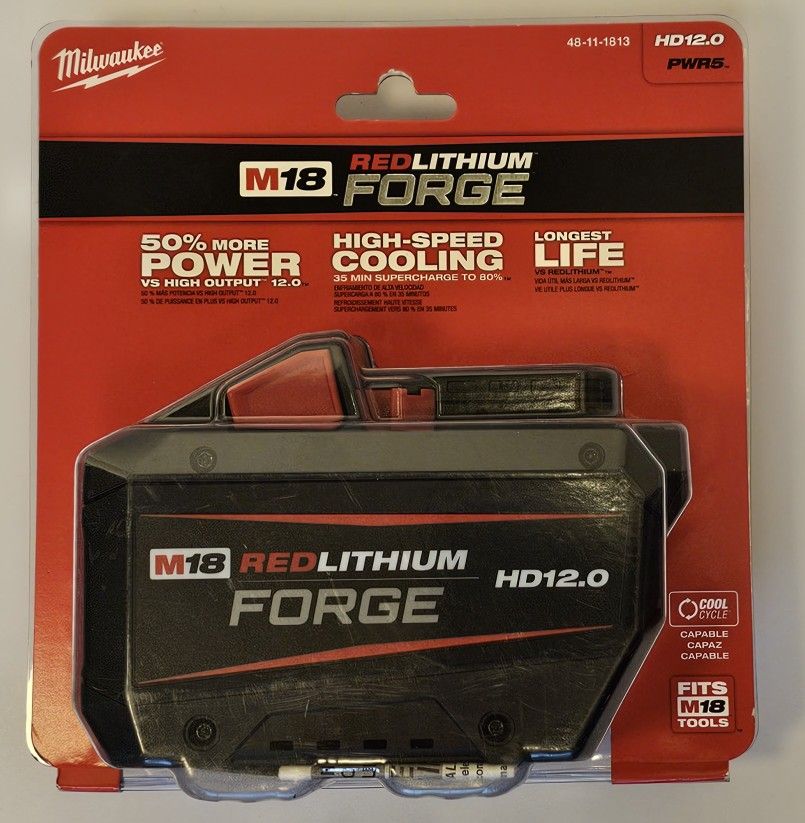 New - Milwaukee M18 Red Lithium Forge 12.0