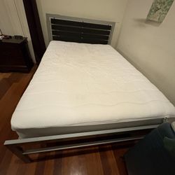 FULL MATTRESS + BED FRAME LIKE NEW