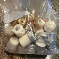 Assorted Tea Light Candles - White & Gold