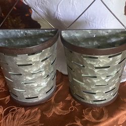 Galvanized Metal Wall Pocket