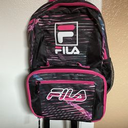 NEW- Fila Backpack with Lunchbox
