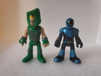 Imaginext Dc Super Friends Green Arrow And Blue Beetle Action Figures 