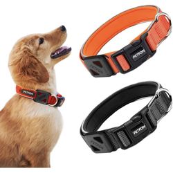 New Reflective Premium Dog Collar Adjustable Soft Neoprene Padded Breathable Nylon Heavy Duty Collars for Dogs