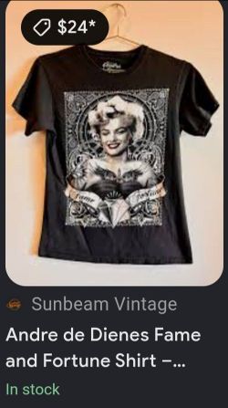 MARILYN MONROE SHIRT SIZE L