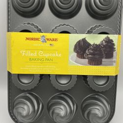 Nordic Ware Filled Cupcake Baking Pan Made in the USA 