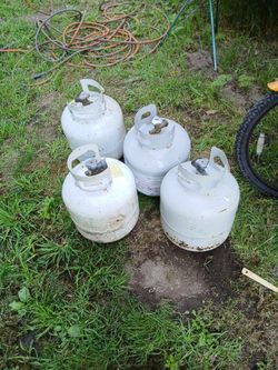 4.    5 gallon propane tanks